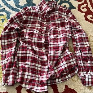 Red and white checkered flannel from gap